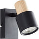 Brilliant pini - wandlamp - gu10 max 1x10w - zwart hout