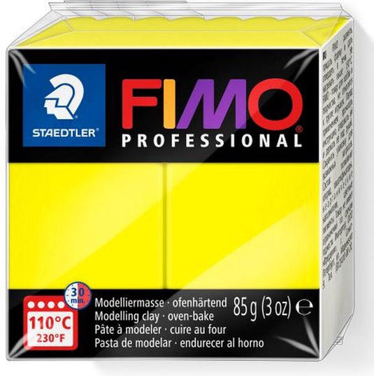Fimo professional - ovenhardende, professionele boetseerklei blok 85 g - kleur citroen