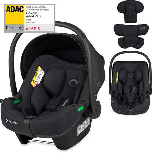 Lionelo astrid i-size autostoel – adac 5-sterren – 40-87 cm – rwf – memory foam – verstelbare hoofdsteun (7 cm) – holmbergs gordels – compatibel met isofix-base kinderwagen – i-size norm – licht veilig