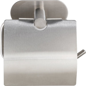 Wenko turbo-loc® toiletrolhouder met klep orea rvs mat - toiletpapier houder - wc rolhouder - bevestigen zonder boren - zelfklevend - 10 jaar garantie