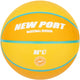New port basketbal - mini - geel oranje - maat 1 - rubber butyl