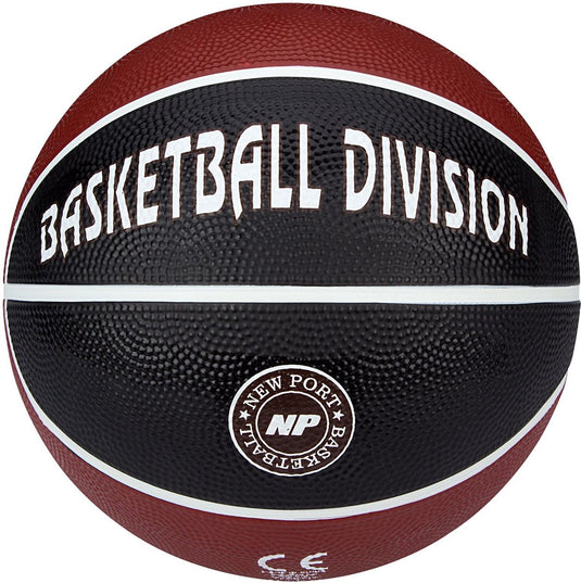 New port mini basketbal print - bordeaux zwart wit - 3