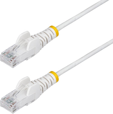 Startech .com 1m dunne cat6 ethernet kabel, wit, snagless, 100w poe, utp, lszh, 28awg pure koperdraad, slim rj45 netwerk patchkabel met trekontlasting, fluke getest