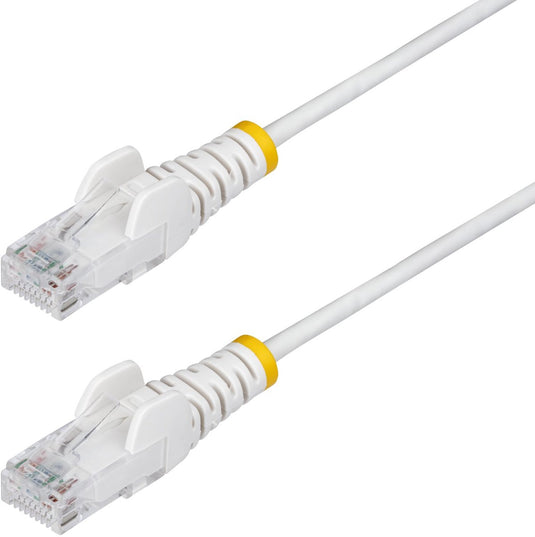 Startech .com 1m dunne cat6 ethernet kabel, wit, snagless, 100w poe, utp, lszh, 28awg pure koperdraad, slim rj45 netwerk patchkabel met trekontlasting, fluke getest