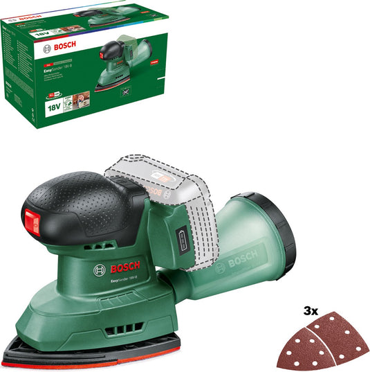 Bosch easysander 18v-8 - accu multischuurmachine - incl. 3 schuurbladen - zonder 18v accu en lader