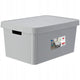 Curver 233941 infinity opbergbox met deksel 45l grijs met handgrepen