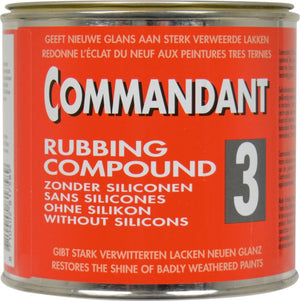 Commandant c35 rubbing compound nr. 3 – herstelt verweerde lak – siliconenvrij – handmatig gebruik – 500gr