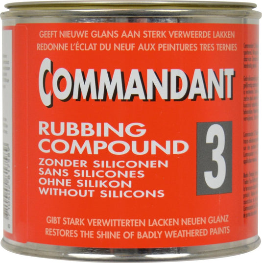 Commandant c35 rubbing compound nr. 3 – herstelt verweerde lak – siliconenvrij – handmatig gebruik – 500 gram