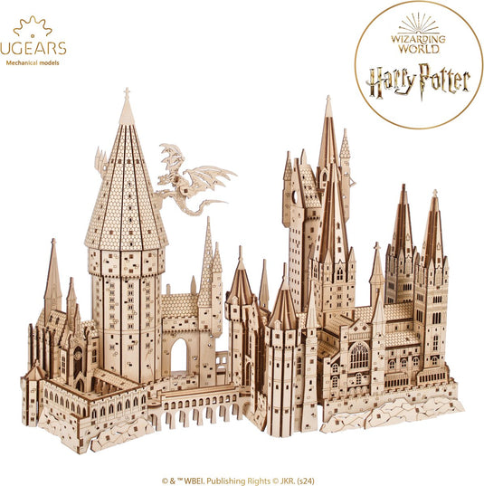 Ugears 3d modelbouw - hogwarts™ castle - harry potter™ - mechanisch bouwpakket hout - educatief speelgoed