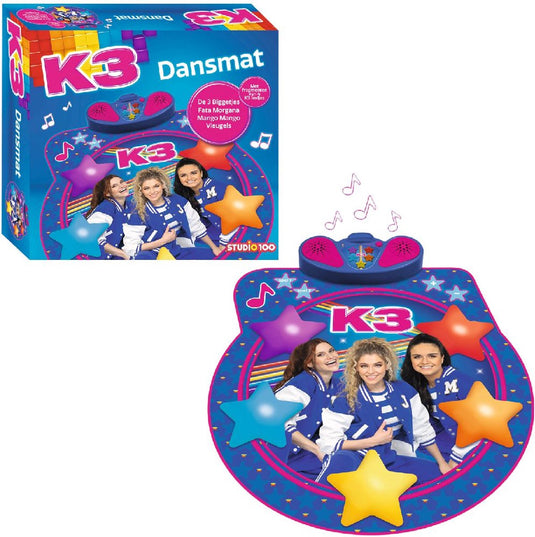 K3 - dansmat - interactieve dansmat - met 4 liedjes - sport - swing en zing mee met de leukste hits - met motiverende geluiden - inclusief 2 spelvarianten
