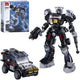 Sluban exosuit robot politieauto bouwspeelgoed 2in1 actiefiguur – constructiespeelgoed – bouwset met 247 bouwstenen – m38‑b1316 – vanaf 6 jaar