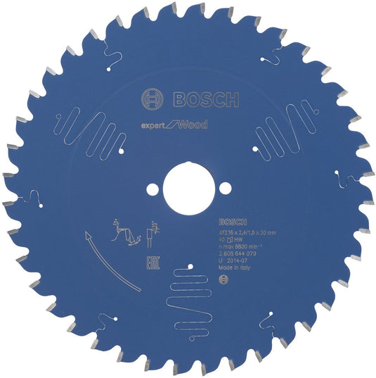 Bosch 2608644079 cirkelzaagblad expert voor hout 216x30 - 40 tanden
