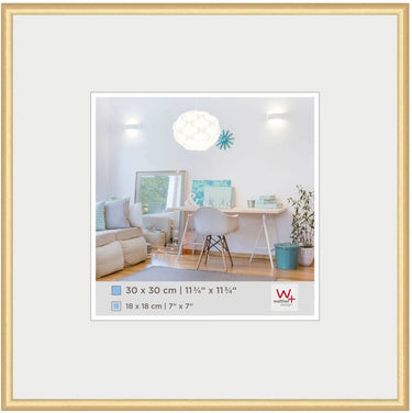 Walther new lifestyle - kunststof lijst - fotoformaat 30x30 cm - goud