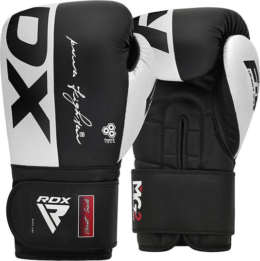 Rdx rex f4 bokshandschoenen - boxing gloves - wit , zwart - 12 oz
