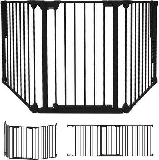 Noma configure gate veiligheidshekje 3 panelen zwart | room divider | traphekje | hondenhekje | 64 t m 197,5 cm