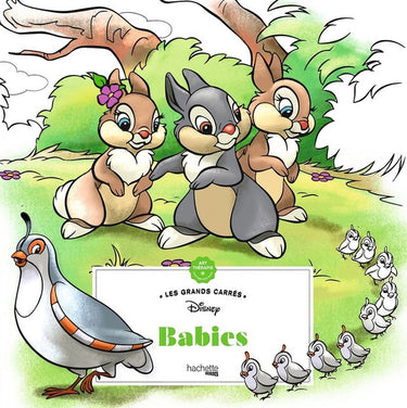 Hachette heroes les grands carrés - disney babies - coloring book - hachette - kleurboek voor volwassenen en kinderen