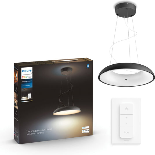 Philips hue amaze hanglamp - warm tot koelwit licht - zwart - 1 dimmer switch