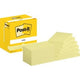 Zelfklevende memoblaadjes post-it 655-cy 76x127mm effen geel