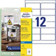 Waterbestendige folie-etiketten avery j4776-10 polyester wit