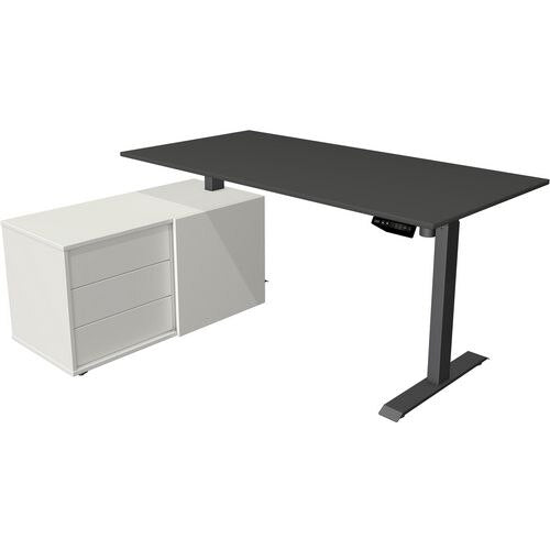 Zit-sta-bureau kerkmann 10216913 melamine; staal antraciet