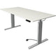 Zit-sta-bureau kerkmann 10233010 spaanplaat wit, zilver
