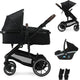 Deryan noa kinderwagen 3-in-1 - wandelwagen met autostoel - zwart