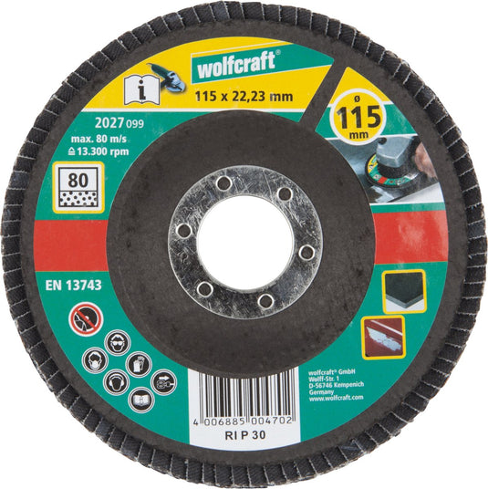 Wolfcraft - lamellenschijf - 115mm - korrel 80 - 2027000