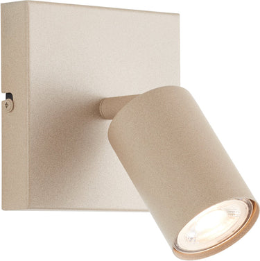 Brilliant jello - wandlamp - led gu10 1x5w - 350lm - 3000k - dimbaar - champagne