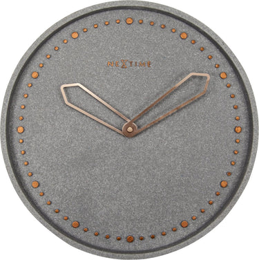 Nextime cross – wandklok – 35 cm – polyresin – grijs