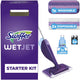 Swiffer wetjet startset alles-in-één dweilsysteem voor iedere vloer - inclusief 2 wegwerpdoekjes + 1 wasbaar doekje + 500 ml schoonmaakmiddel