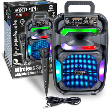 Bontempi spa bontempi - draadloze soundbox met microfoon en lichteffecten - luidspreker - karaoke