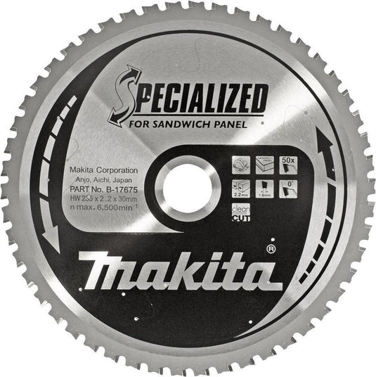 Makita b-17675 specialized cirkelzaagblad - 235 x 30 x 50t - metaal
