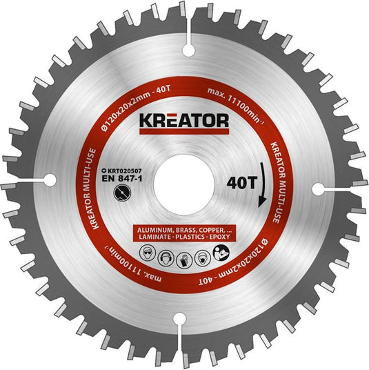 Kreator krt020507 universeel zaagblad 120mm 40t