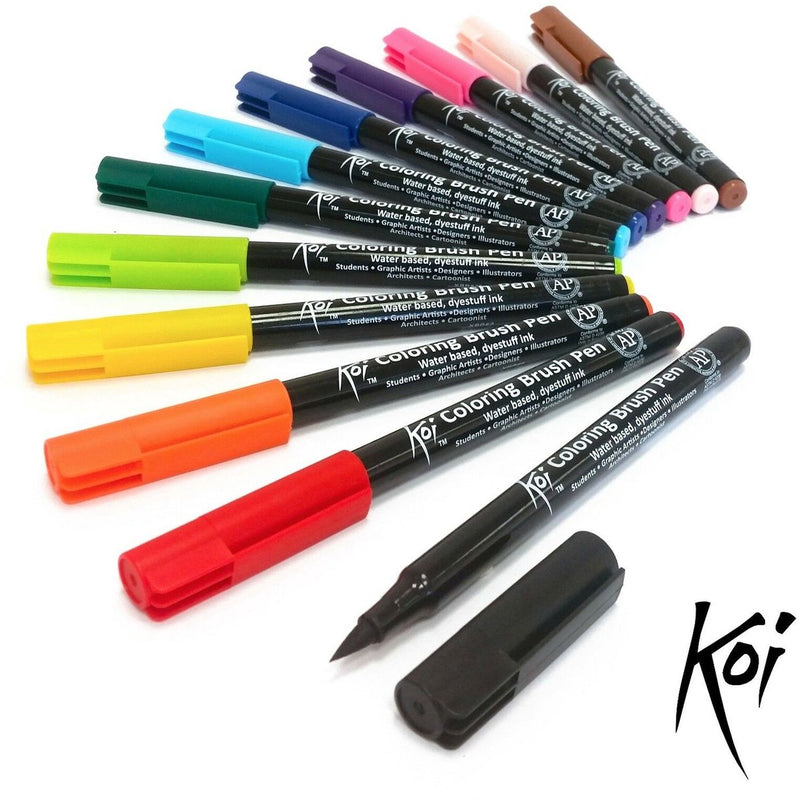 Load image into Gallery viewer, Sakura koi coloring brush pen set | 12 kleuren
