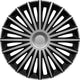 Gorecki carpoint wieldoppenset dakota 16 inch zilver zwart 4 stuks