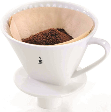 Gefu sandro koffiefilterhouder maat 4 – porseleinen handfilter voor slow coffee en thermoskannen