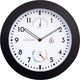 Nextime daisy – weerstation wandklok – 25.5 cm – metaal – zwart wit – weerbestendig