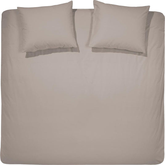 Cinderella dekbedovertrek - 2 persoons - katoen - lits-jumeaux extra breed - 260 x 200 220 cm - taupe + 2 kussenslopen 60x70