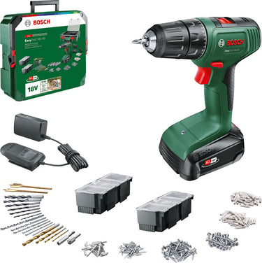 Bosch easydrill 18v-40 - accu schroefboormachine - inclusief 1x 18v (1.5 ah) accu - lader - 241 delige accessoire set