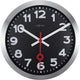 Nextime station – wandklok – 35 cm – aluminium – zwart