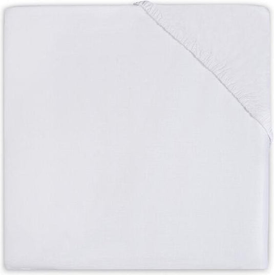 Jollein - baby hoeslaken peuterbed jersey (wit) - katoen - hoeslaken peuter, hoeslaken juniorbed - 70x140 75x150cm