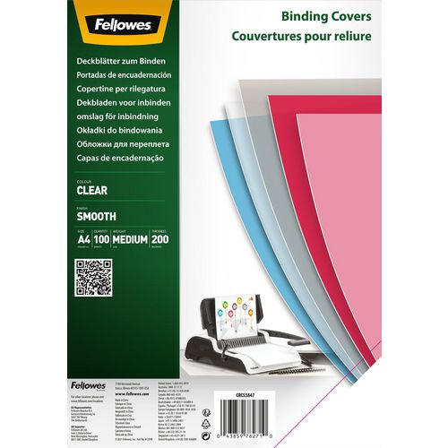 Inbindkaft fellowes 5384701 pet transparant