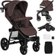 Lionelo buggy annet plus – lichtgewicht inklapbaar – grote massieve wielen met vering – inclusief voetenzak, klamboe bekerhouder – verstelbare rugleuning voetsteun – wandelwagen vanaf de geboorte tot 22 kg – kinderwagen