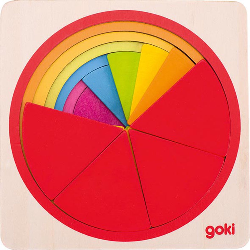 Load image into Gallery viewer, Goki houten lagenpuzzel cirkel, 21st.

