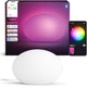 Philips hue flourish tafellamp - witte glazen kap - instelbaar wit en gekleurd licht - slimme led lamp inbegrepen - 1100 lumen - bediening via onze app of met je stem - compatibel met matter