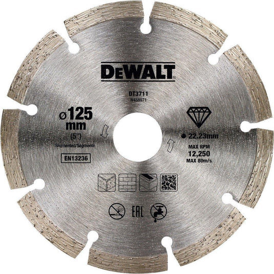 Dewalt dt3711 diamantschijf gesegmenteerd 125x22,23mm