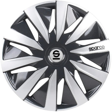 wieldoppen Lazio 14 inch ABS grijs zilver set van 4