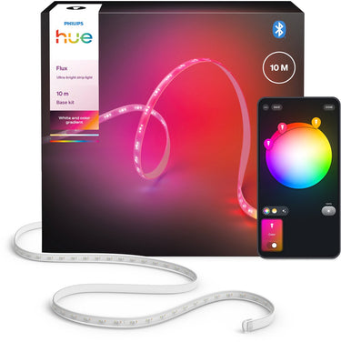 Philips hue flux ultraheldere led strip 10 m aan te passen scènes en effecten nauwkeurige kleurovergangen van chromasync™ ultrahelder, echt wit licht 6000 lumen
