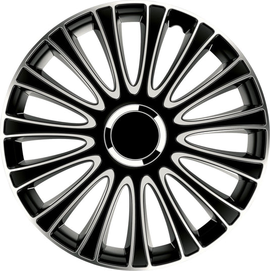 Carpoint gorecki - wieldoppenset lemans pro - silver black 15inch