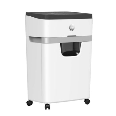 Hp oneshred 12mc papierversnipperaar - shredder - beveiligingsniveau p-5 - 12 vel din a4 - micro cut - 25 liter - papier kredietkaarten paperclips nietjes - professioneel - wit